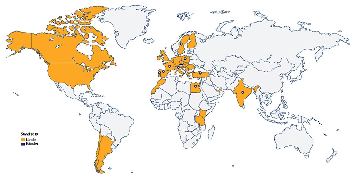 Karte mit PKT Händler